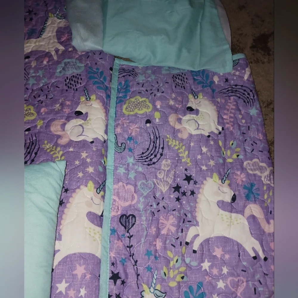 Unicorn Dreams Purple and Blue Daybed Bedding Set